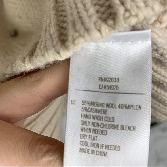 FOSSIL Merino Wool Cashmere Blend Studded Sweater - Picture 8 of 9